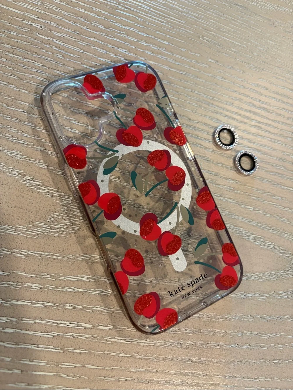 kate spade Cherry Print Protective Case - Red & Green
